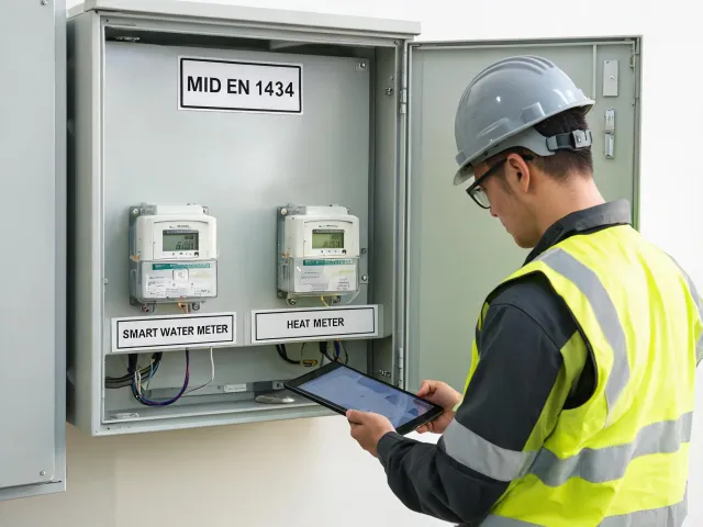 Utility district water and heat metering