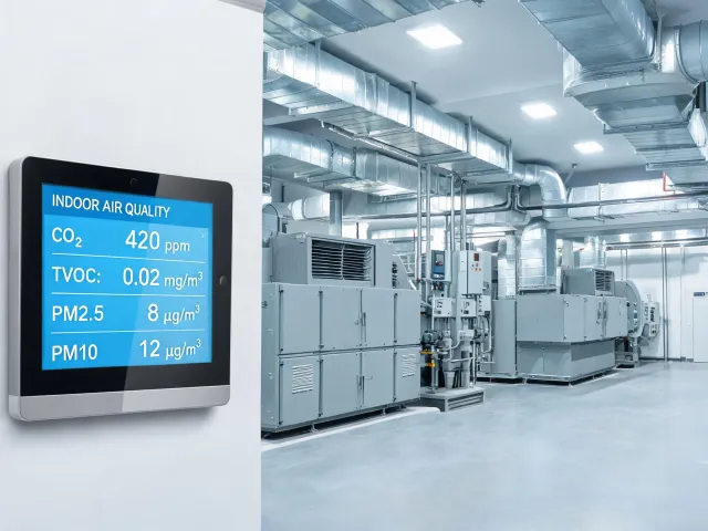 Indoor air quality monitoring in a healthy building
