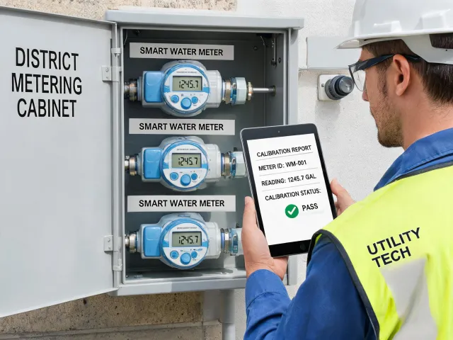 Utility meter calibration and reporting case